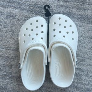 Brand new white crocs